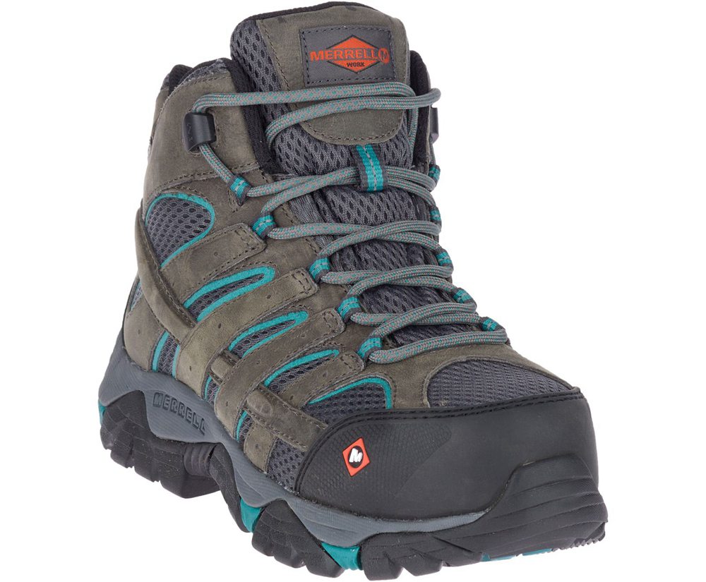 Botas Senhora - Merrell Moab Vertex Mid Waterproof Comp Toe Work - Marrom - ERP489673